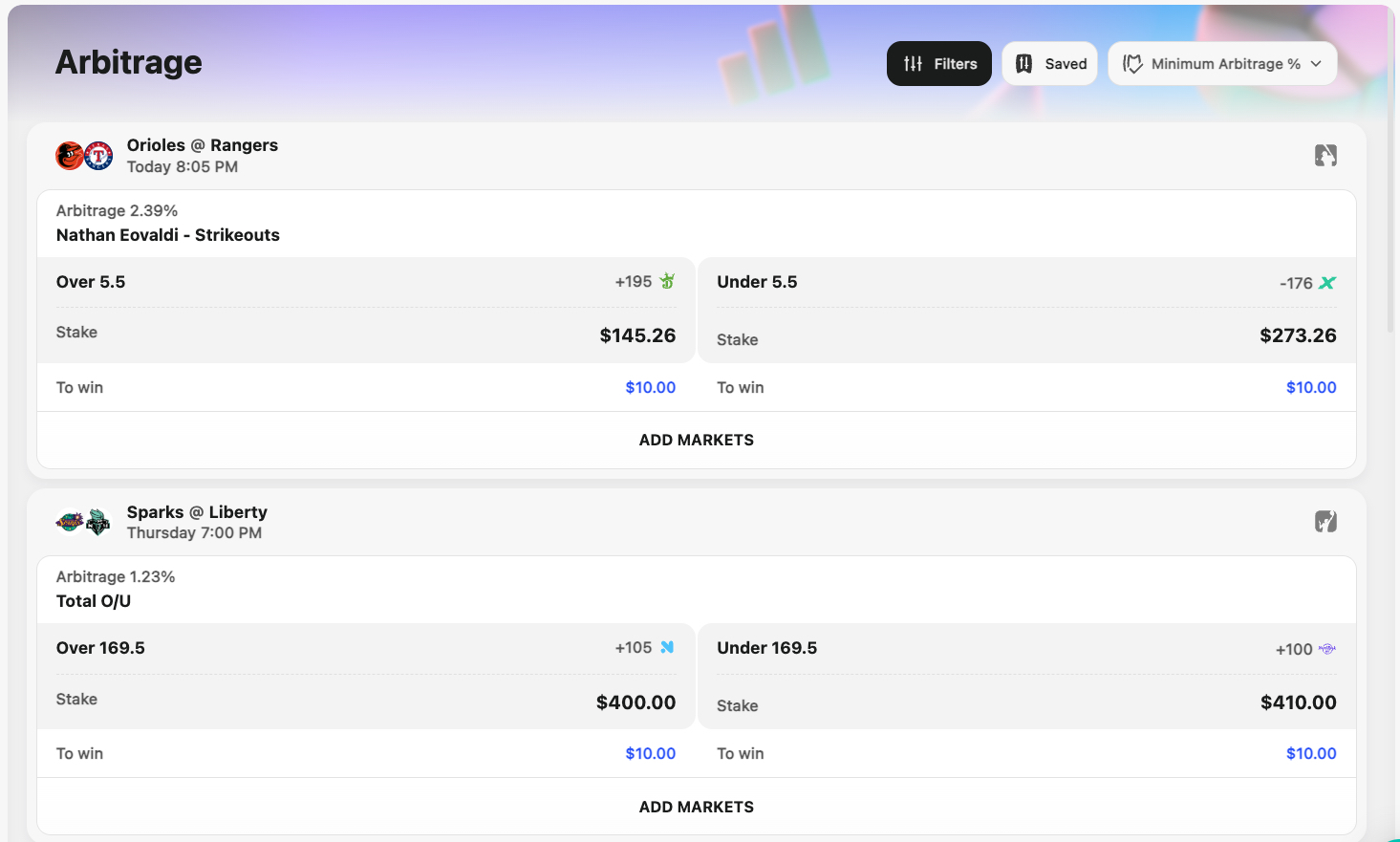 arbitrage feed in outlier
